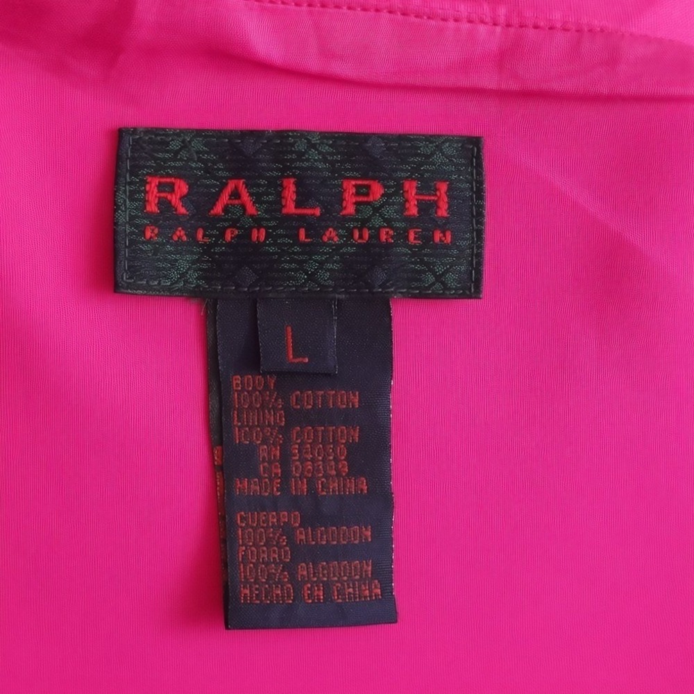 Vintage Ralph Lauren Sun Dress Pink Embroidered Linen-Cotton Boho 17.5 P2P - Picture 5 of 7